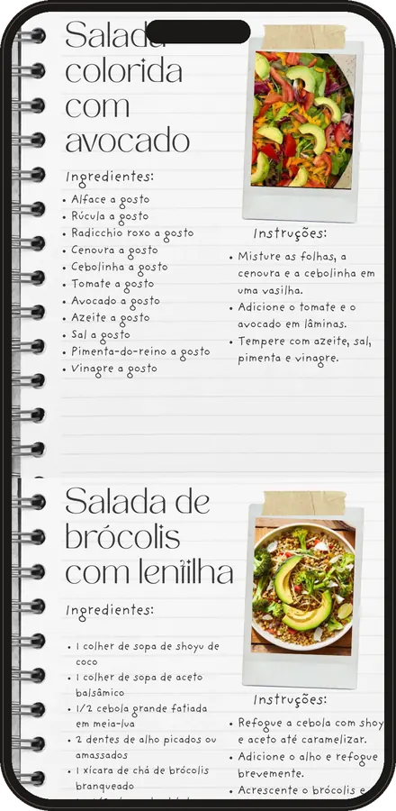 Página real: Salada colorida com avocado — Guia das saladas