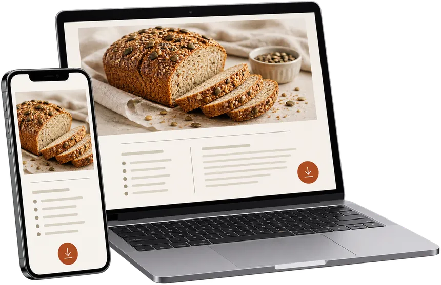 Celular e notebook abertos numa receita em PDF